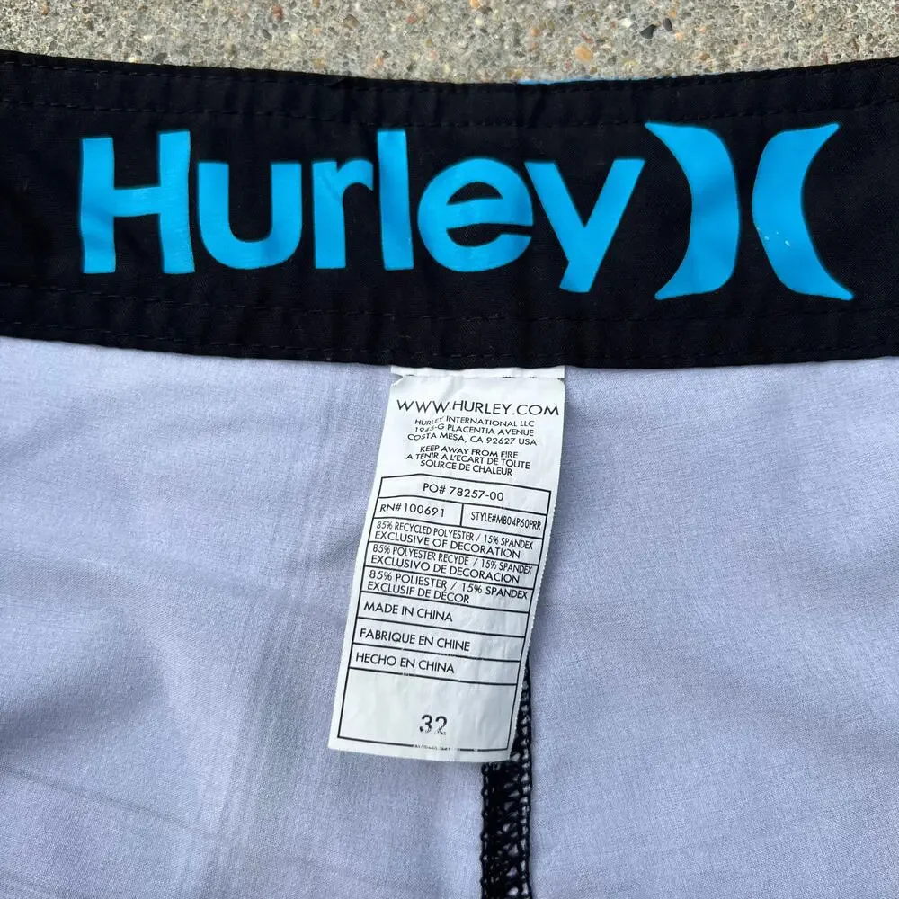 Hurley Phantom Bold Primary Color Block board shorts swim trunks Size 32